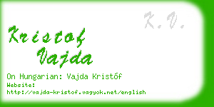 kristof vajda business card