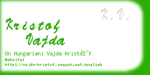 kristof vajda business card